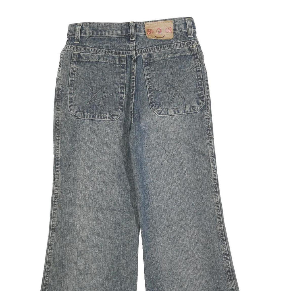 Womens Relaxed Blue Denim Jeans W29 L27 Zip Patchwork Relaxed Fit Casual