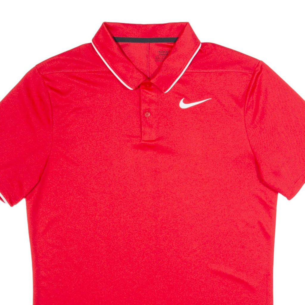 NIKE Dri-Fit Mens Polo Shirt Red S
