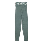 NIKE Womens Leggings Green Slim Skinny XXS W22 L26 Swoosh Logo Sports Gymwear