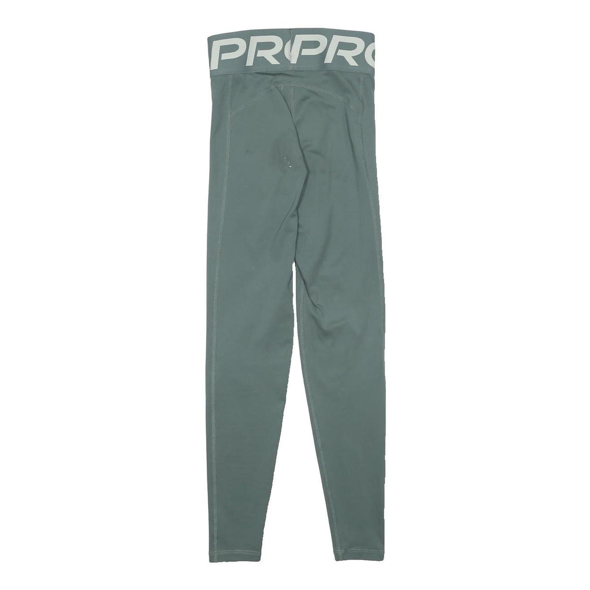 NIKE Womens Leggings Green Slim Skinny XXS W22 L26 Swoosh Logo Sports Gymwear