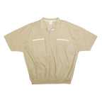 CANDA Mens Beige Short Sleeve Plain XL Cotton Blend Polo Shirt Casual Relaxed