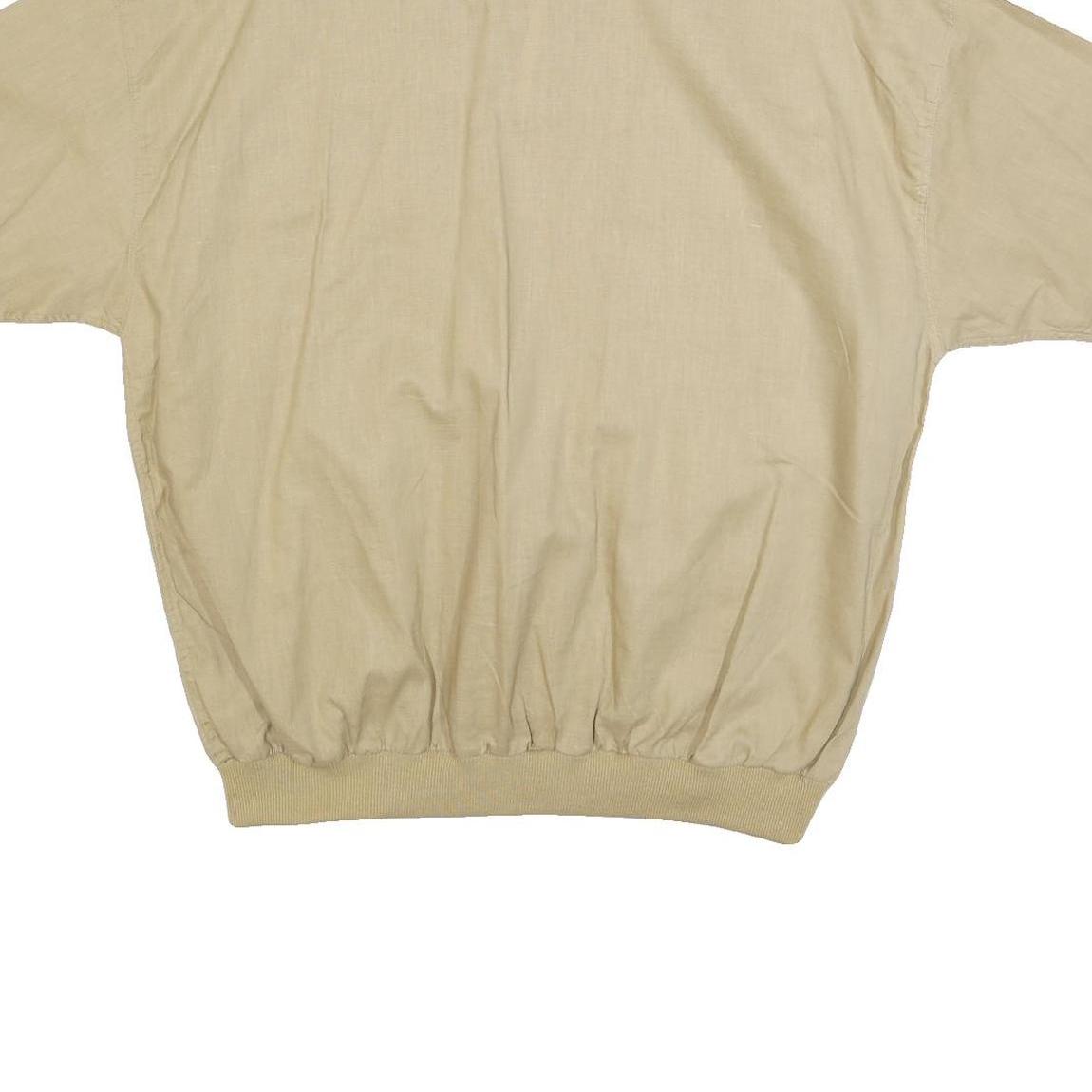 CANDA Mens Beige Short Sleeve Plain XL Cotton Blend Polo Shirt Casual Relaxed