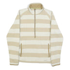 PATAGONIA Womens Beige & Cream Striped Plain Half Zip Pullover Regular Fit M