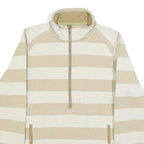 PATAGONIA Womens Beige & Cream Striped Plain Half Zip Pullover Regular Fit M