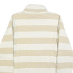 PATAGONIA Womens Beige & Cream Striped Plain Half Zip Pullover Regular Fit M