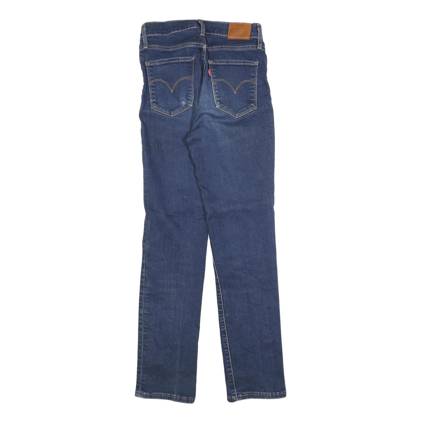 LEVI'S 724 Womens Slim Jeans Denim Medium W27 L30 Classic Cotton Blend Zip