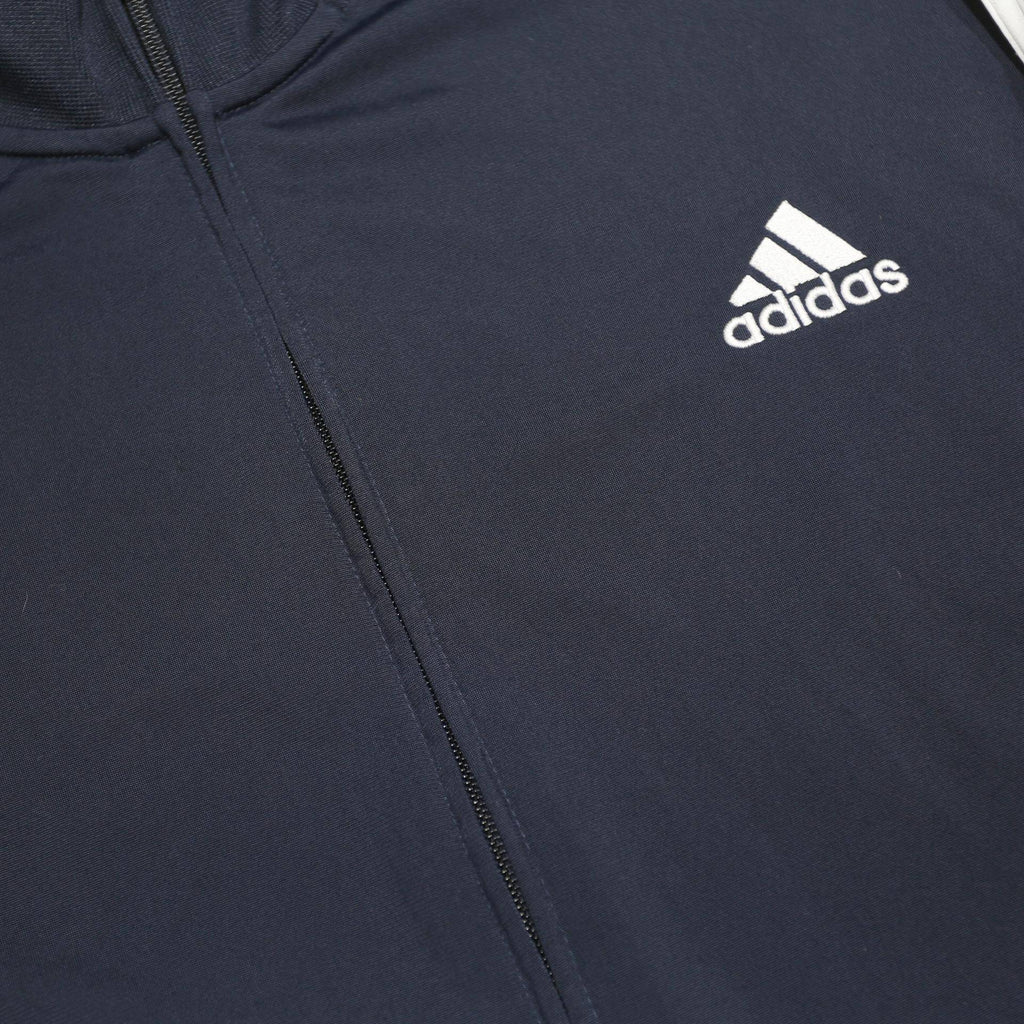 ADIDAS Mens Navy Blue Track Jacket 2XL Polyester Zip Athletic Sportswear