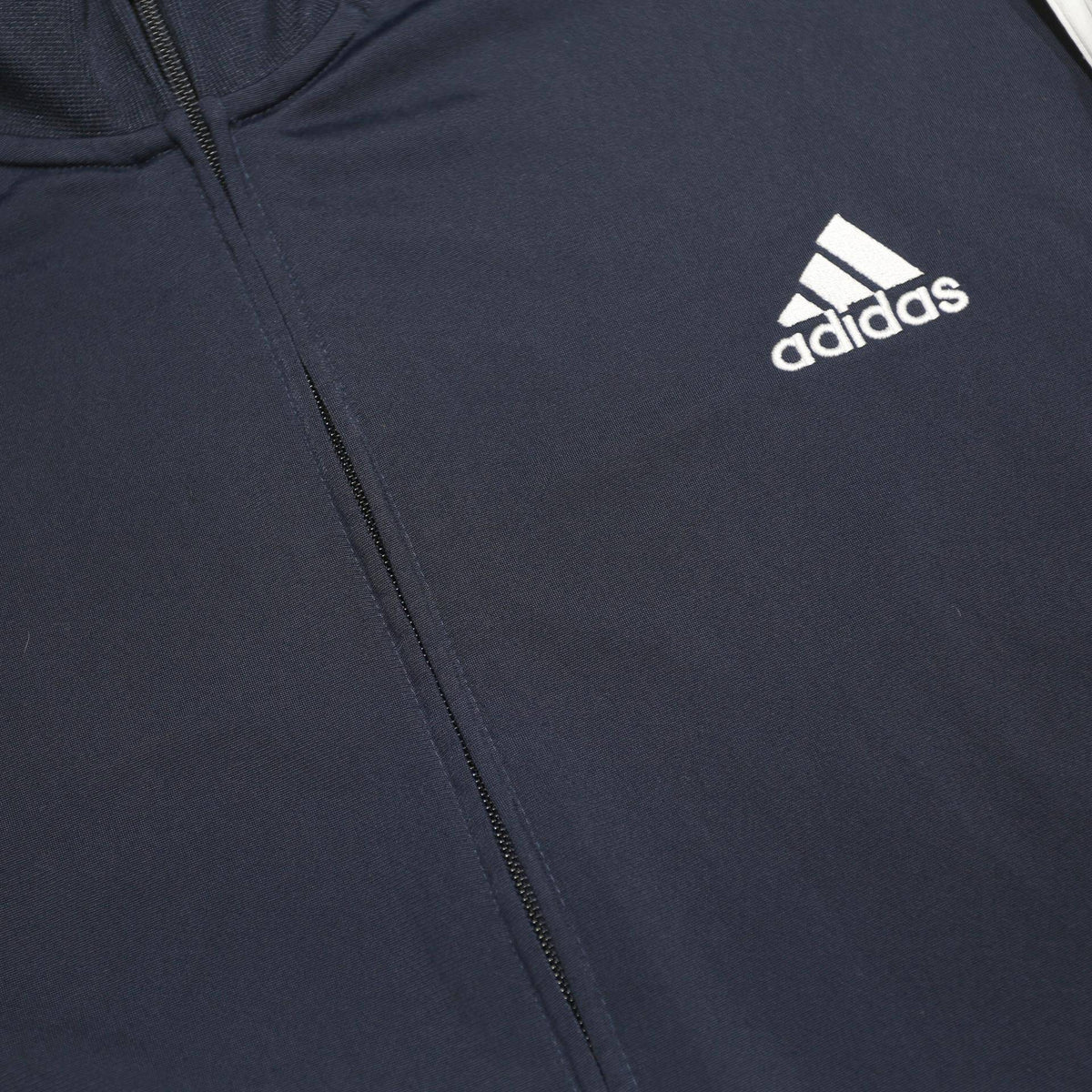 ADIDAS Mens Navy Blue Track Jacket 2XL Polyester Zip Athletic Sportswear