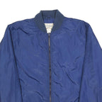 CABELA'S Mens Blue Bomber Jacket L Polyester Zip Plain Lightweight Outdoor