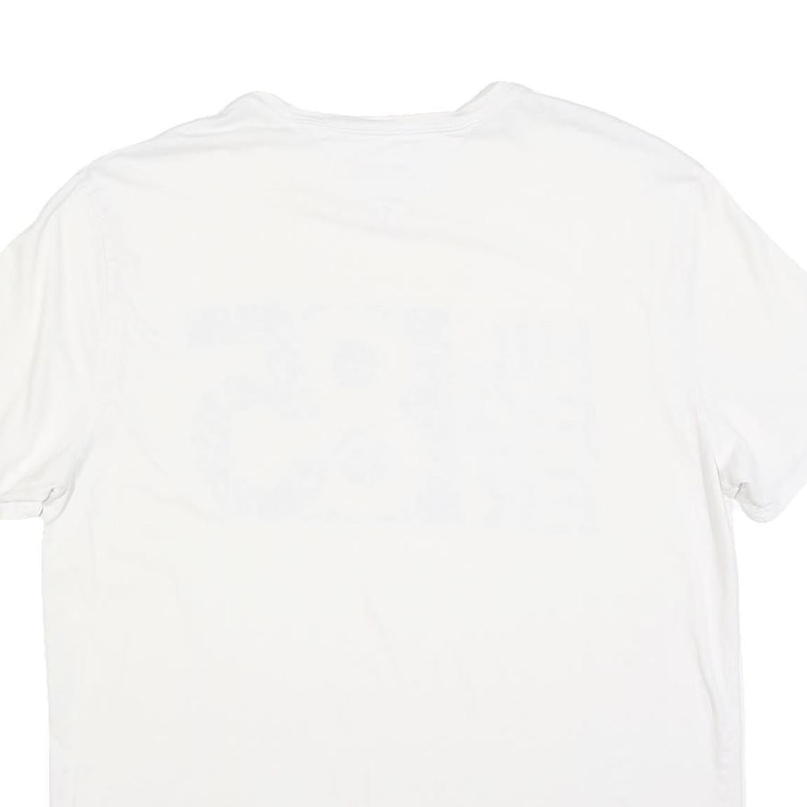 TOMMY HILFIGER Mens White Graphic T-Shirt XL Short Sleeve Crew Neck Cotton