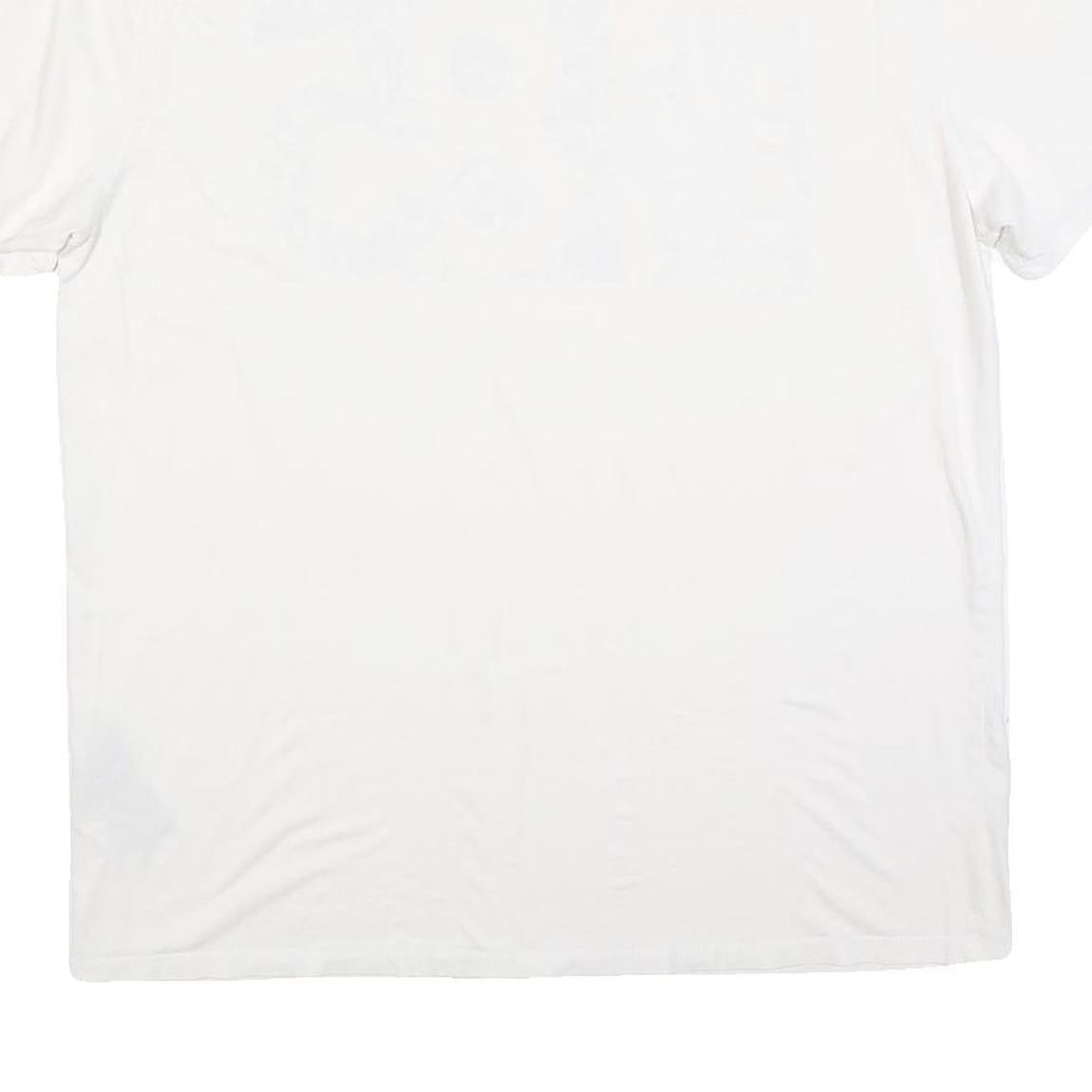 TOMMY HILFIGER Mens White Graphic T-Shirt XL Short Sleeve Crew Neck Cotton