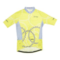 LOUIS GARNEAU Mens Yellow & Grey Cycling Jersey L Short Sleeve Crew Neck