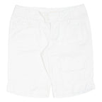 DKNY Womens Chino Shorts White Relaxed L W34