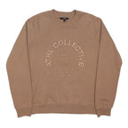 NEXT Womens Beige Athl Collective Cotton Blend Sweatshirt S Crew Neck Casual