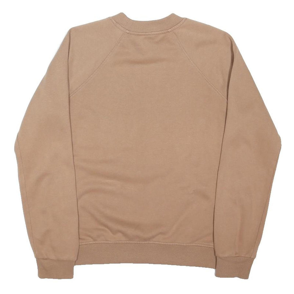 NEXT Womens Beige Athl Collective Cotton Blend Sweatshirt S Crew Neck Casual