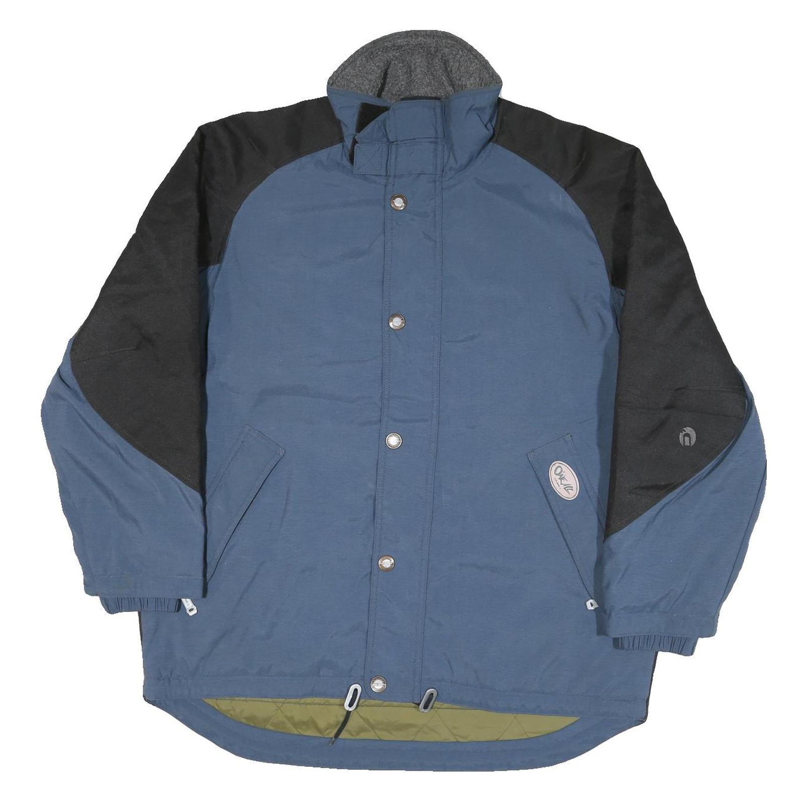 O'NEILL Mens Blue & Black Jacket M Polyester Blend Zip Outdoor Casual Sportswear