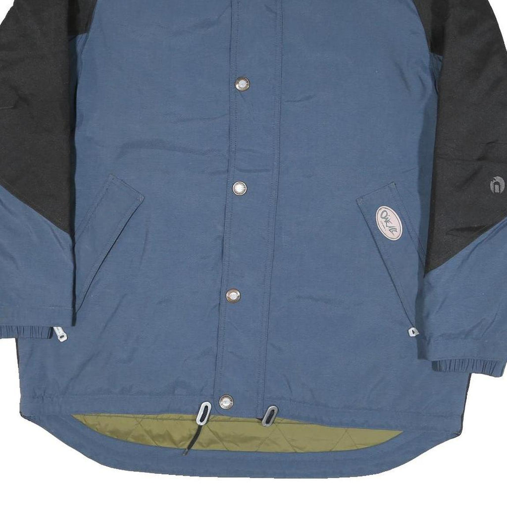 O'NEILL Mens Blue & Black Jacket M Polyester Blend Zip Outdoor Casual Sportswear