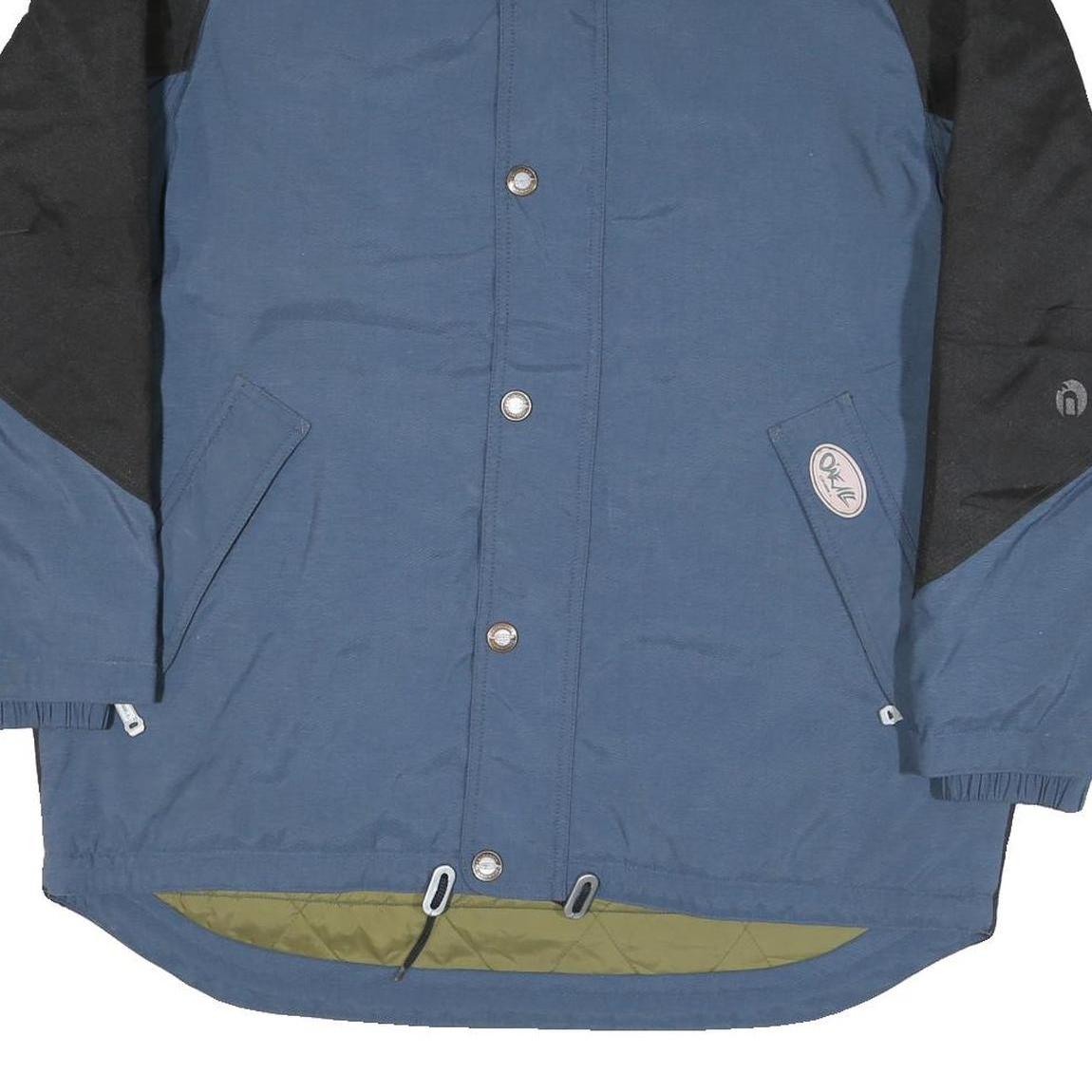 O'NEILL Mens Blue & Black Jacket M Polyester Blend Zip Outdoor Casual Sportswear