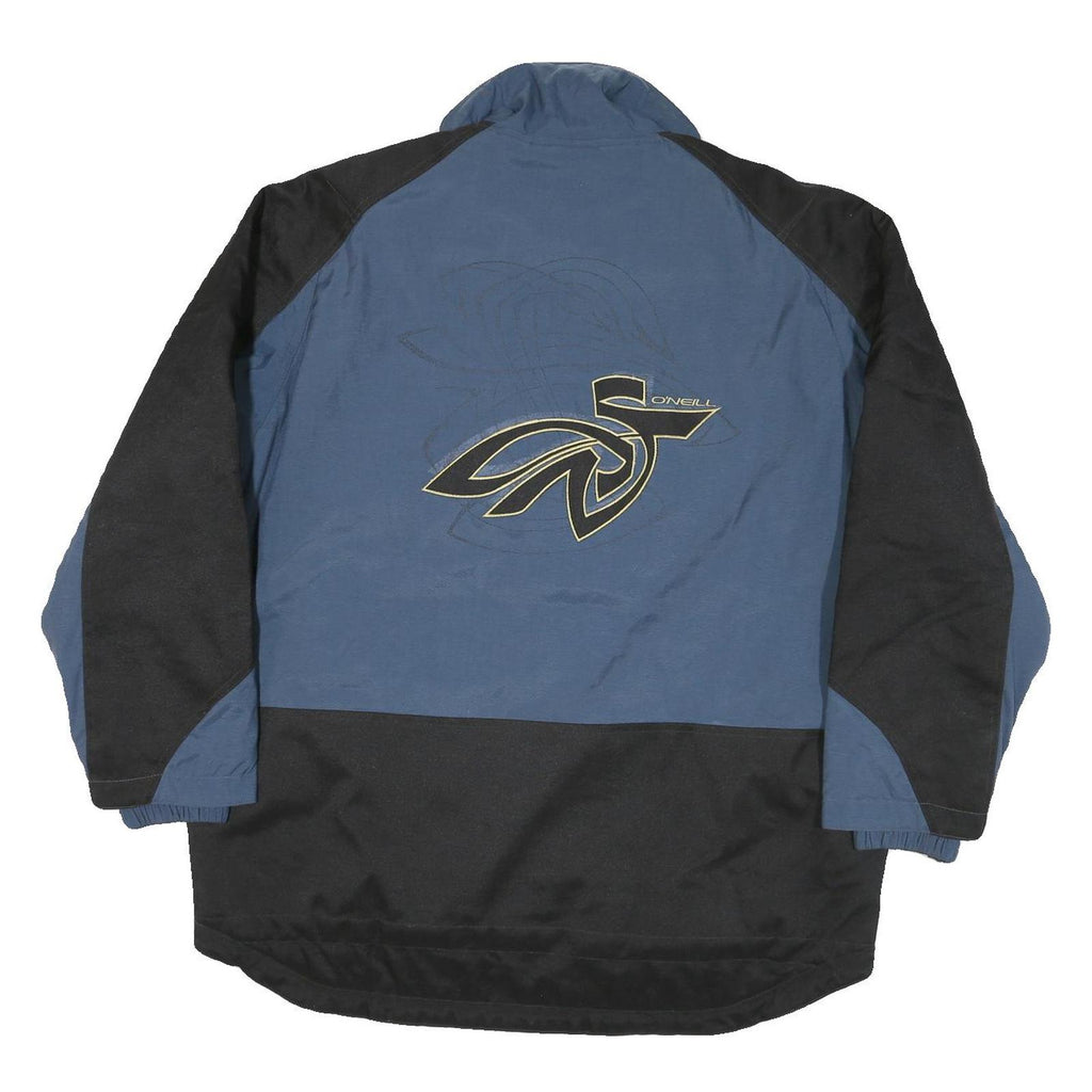 O'NEILL Mens Blue & Black Jacket M Polyester Blend Zip Outdoor Casual Sportswear