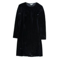 JESSICA HOLBROOK Womens A-Line Dress Black Velvet Long Sleeve Knee Length UK 8