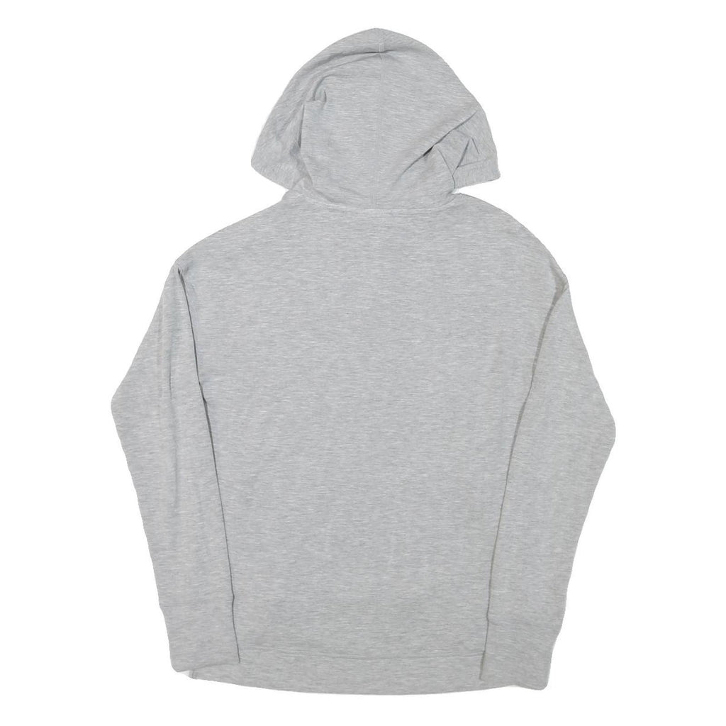 REEBOK Womens Grey Hoodie XS Lightweight Logo Pullover Sweatshirt