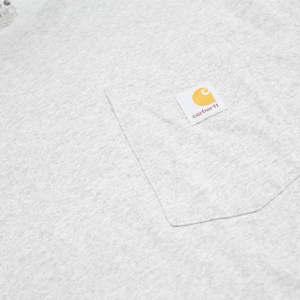 CARHARTT Mens Grey Pocket T-Shirt L Short Sleeve Crew Neck Workwear Casual