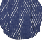 TOMMY HILFIGER Mens Blue & White Patterned Cotton Blend Shirt M Button-Down
