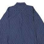 TOMMY HILFIGER Mens Blue & White Patterned Cotton Blend Shirt M Button-Down