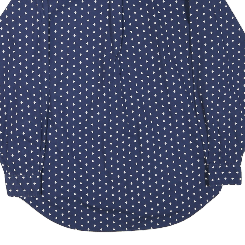 TOMMY HILFIGER Mens Blue & White Patterned Cotton Blend Shirt M Button-Down