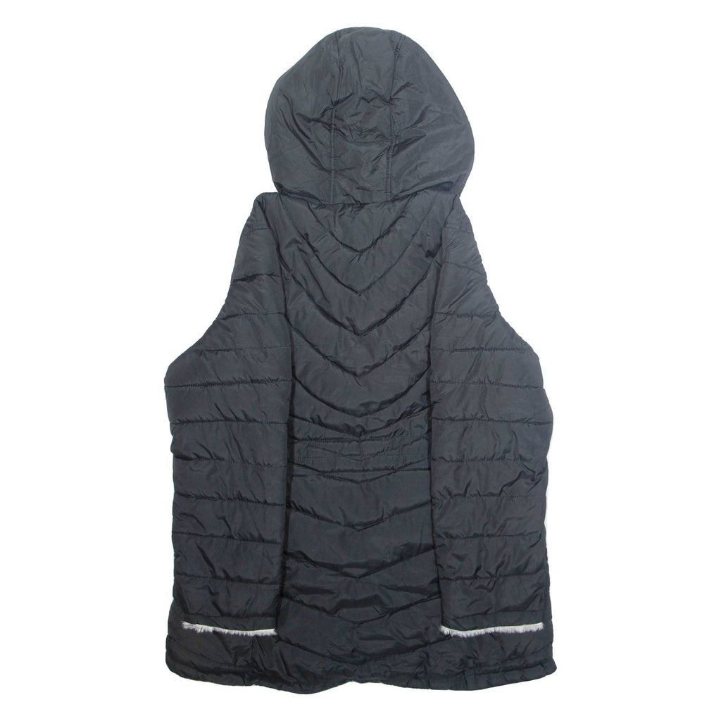 REEBOK Womens Parka Coat Black Hooded L
