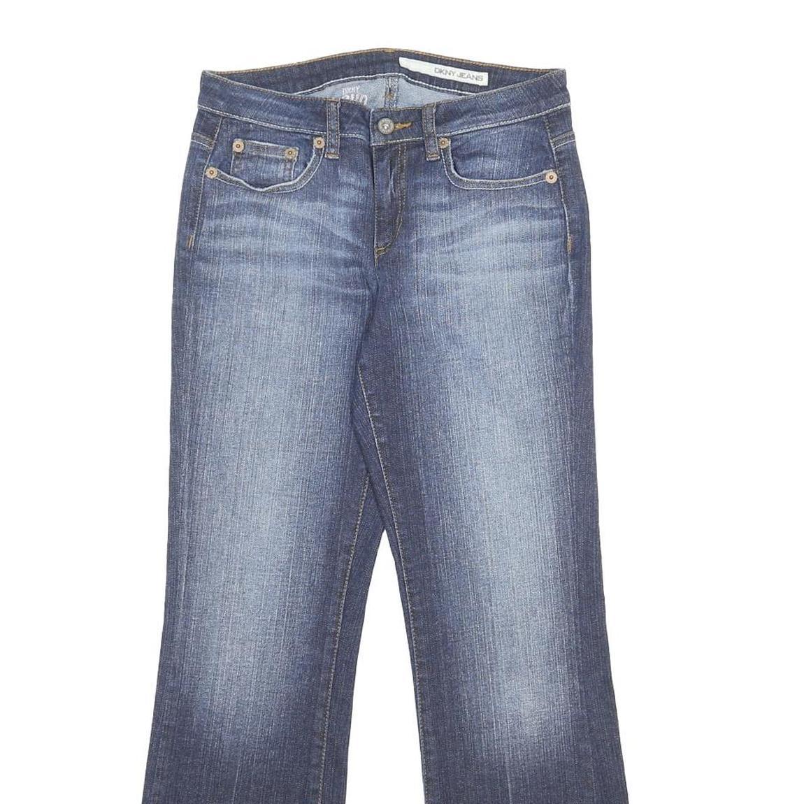 DKNY Womens Blue Regular Jeans Denim Medium W28 L29 Classic Fit Zip Closure