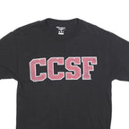 CHAMPION Mens Black CCSF Graphic T-Shirt M Short Sleeve Crew Neck Cotton Blend