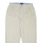 TOMMY HILFIGER Mens Cotton Blend Beige Regular Straight Trousers W38 L30 Classic