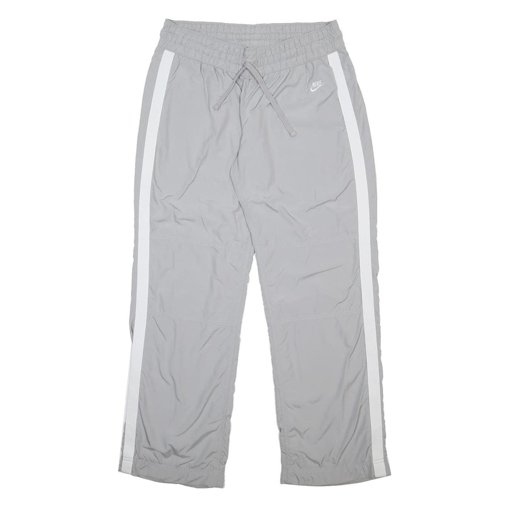 NIKE Womens Joggers Grey & White L W32 L31 Elastic Waist Drawstring Sport