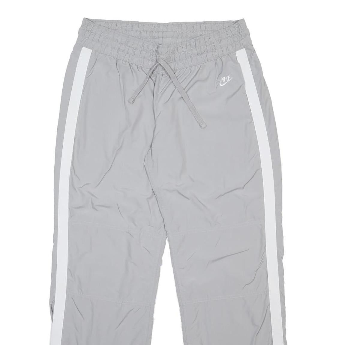 NIKE Womens Joggers Grey & White L W32 L31 Elastic Waist Drawstring Sport