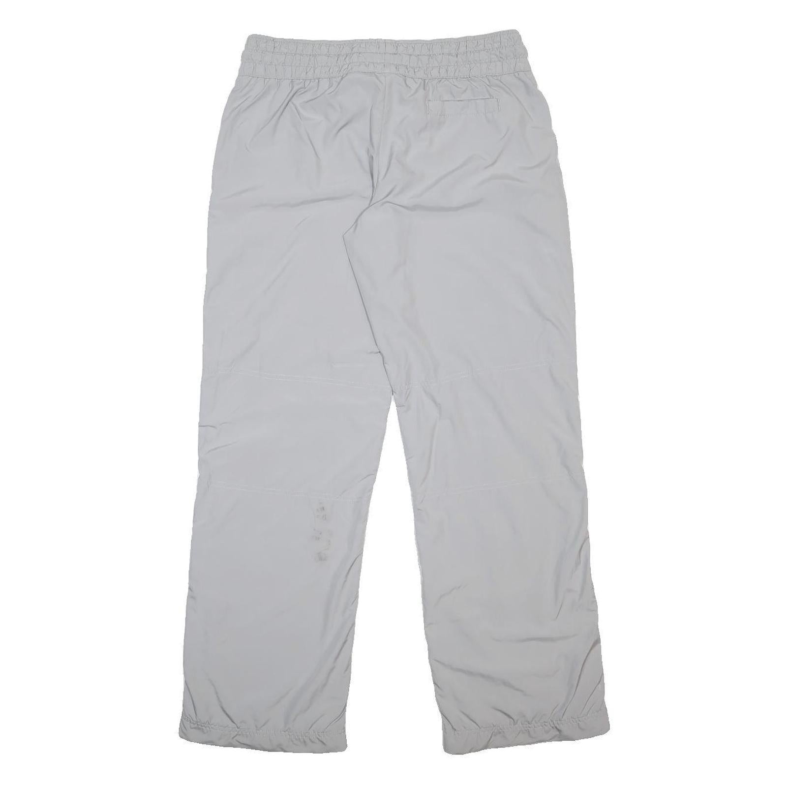 NIKE Womens Joggers Grey & White L W32 L31 Elastic Waist Drawstring Sport