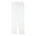 LEVI'S Womens White Regular Fit Straight Denim Jeans W25 L27 Cotton Blend Zip