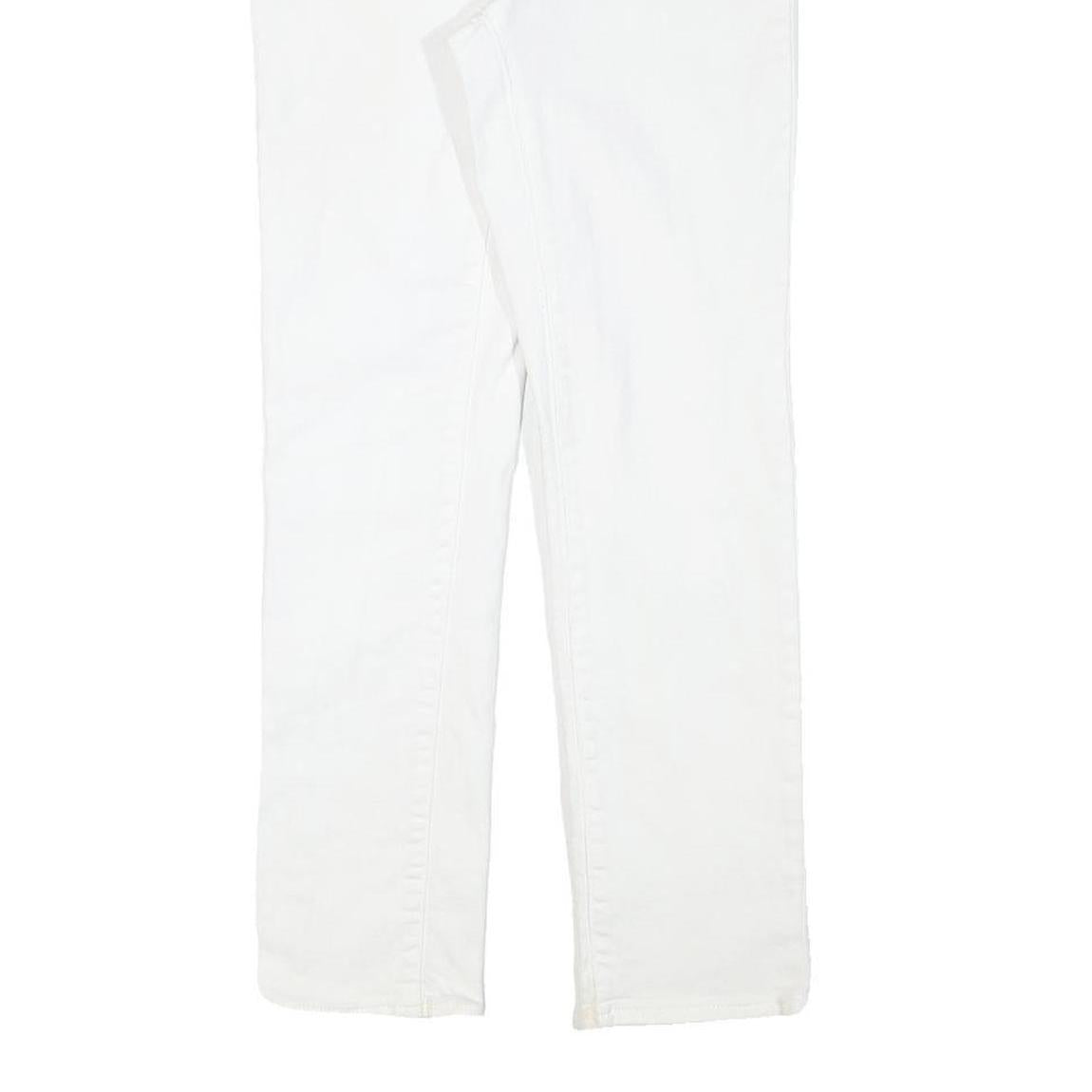 LEVI'S Womens White Regular Fit Straight Denim Jeans W25 L27 Cotton Blend Zip