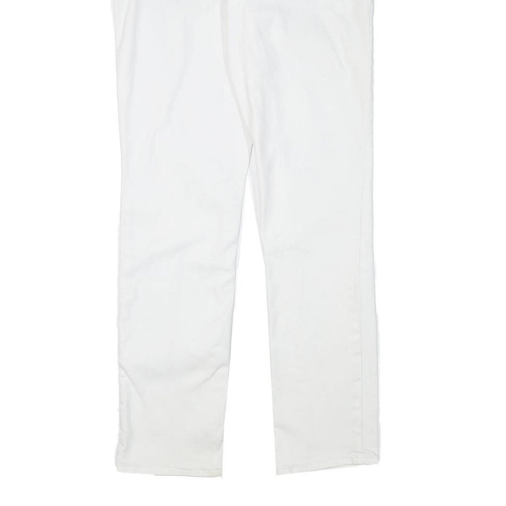 LEVI'S Womens White Regular Fit Straight Denim Jeans W25 L27 Cotton Blend Zip