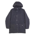 CARHARTT WIP Mens Navy Blue Hooded Cotton Blend Jacket S Zip Casual Outerwear