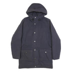 CARHARTT WIP Mens Navy Blue Hooded Cotton Blend Jacket S Zip Casual Outerwear