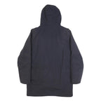 CARHARTT WIP Mens Navy Blue Hooded Cotton Blend Jacket S Zip Casual Outerwear