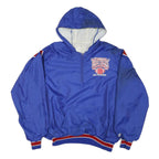 DE LONG Mens Blue Red White Christian Brothers Metro Nylon Jacket 2XL Hooded Zip