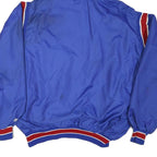 DE LONG Mens Blue Red White Christian Brothers Metro Nylon Jacket 2XL Hooded Zip