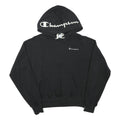 CHAMPION Womens Black Pullover Hoodie L Cotton Blend Casual Streetwear