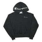CHAMPION Womens Black Pullover Hoodie L Cotton Blend Casual Streetwear