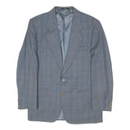 VALENTINO Mens Grey Check Button Jacket M Polyester Blend Classic Formal
