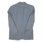 VALENTINO Mens Grey Check Button Jacket M Polyester Blend Classic Formal