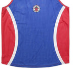 BEFOOT Mens Blue & Red Sporting Club Vest 2XL Sleeveless Crew Neck Polyester