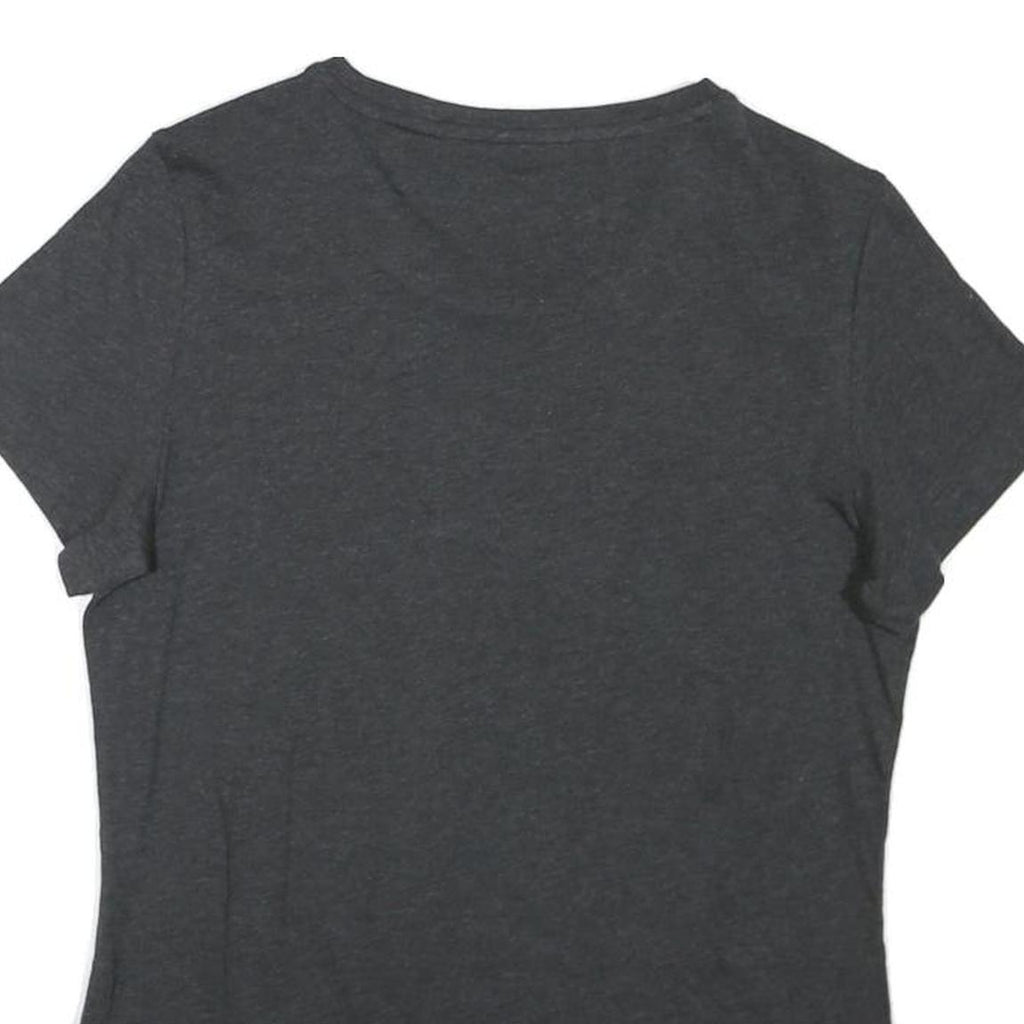 PUMA Womens Black Graphic T-Shirt UK 12 Short Sleeve Crew Neck Cotton Blend